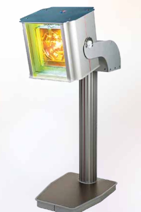 Collagentex RX-1 near-infrared lamp on its stand